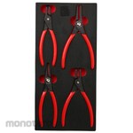 RS PRO Snap Ring Pliers Set, 4 Pieces, Iron