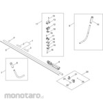KYORITSU [Parts] Control Stick/Handle for Engine Brush Cutter SRE2731P-UHS