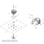 KYORITSU [Parts] Cylinder, Piston, Crankshaft Engine Brush Cutter SRE2431LT