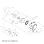 KYORITSU [Parts] Recoil Starter Pulley for Engine Lawn Mower SRE2230GT