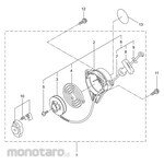 BIG-M (Maruyama Mfg) Recoil Starter Assembly