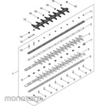 KYORITSU [Parts] Blade Hedge Trimmer HT6001W