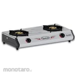 QUANTUM Gas Stove 2-Burner Brass (Kompor Gas 2 Tungku)