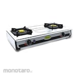 QUANTUM Gas Stove 2-Burner Stainless (Kompor Gas 2 Tungku)
