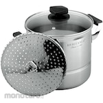 Bima Heritance Classic Stockpot with Steamer Plate and Glass Lid