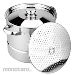 Bima Prima X1 Stockpot with Steamer Plate