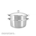 Golden Flying Fish Steamer Set 2 Stacked Stainless Steel (Kukusan Tingkat)