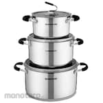 SUNHOUSE Set Panci Inox 5 Lapisan