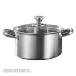 TLC French Soup Pot with Tempered Glass Cover 410 S/S