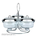 Oxone Food Warmer Triple Round Small