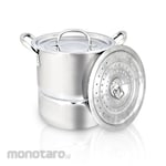 Golden Flying Fish Stock Pot + Steamer Stainless Steel