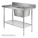 Ezy Stainless Dishwash Inlet Bench with Sink