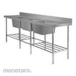 Ezy Stainless Triple Bowl Sink with Upstand