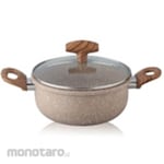 Viera Pan Casserole Marble Non-Stick Wooden Handle (Panci)