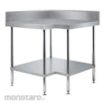 Ezy Stainless Corner Bench with Splash Back