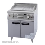 GETRA Gas Half Grooved Griddle + Cabinet