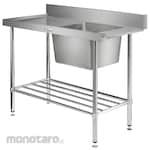 Simply Stainless Dishwash Inlet Bench With Sink