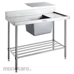 Simply Stainless Sink Bench With Splash Back