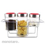 Oxone Multi Glass Jar 3pcs with Rack