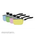 Maspion Colouris Skyline Saucepan + Glass Cover