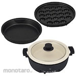 ZOJIRUSHI Mahoubin Grill Pan Ajimaru 3-Piece Type Black