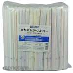 Daiwa Bussan Flexible Straw Color 21cm Approx Individually Wrapped (Sedotan Tekuk)