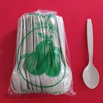 TIGA JERUK Sendok Makan Plastik Panjang (Disposable Spoon)
