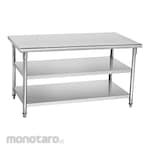 FOTEC Standart Work Table with 2 Solid Undershelf Knock Down (Meja Kerja Dapur)