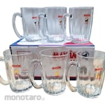 MAXIM Set Gelas Mug Bir Bertangkai Kaca Bening (Cangkir Kaca)