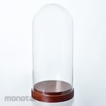 Suji Flower Glass Dome with Wooden Base
