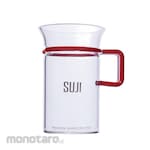 Suji Mug with Red Plastic Handle (Gelas Cangkir)
