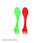SL Plastic Rainbow Spoon Forks 3 In 1