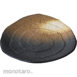 Kanedai Shirokiya Black Bizen Triangle Dish (Piring)
