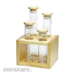Suji Wood Rack (Rak Kayu) Sample Tube 4 Hole (Lubang) Ø34mm