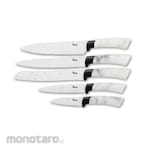 Oxone Knife Set White Marble 5pcs (Pisau Dapur)