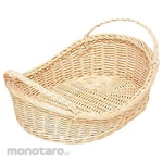 MANYO Rattan Boat-Shaped Basket with Ears