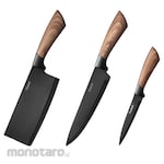 Freemir Knife Set Wood Grain Handle