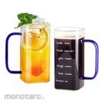 Delicia Lokie Gelas Kaca Handle Borosilikat Square