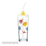 Luminarc Glass Tumbler Bucolique Lille Scale (Rocket) With Straw
