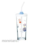 Luminarc Glass Tumbler Bucolique Lille Scale (Whale) With Straw