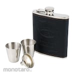 One Two Cups Hip Flask with Shot Glass