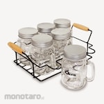 Oxone Mason Mugs with Rack 7pcs