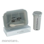 Ecentio Light-Colored Four Plastic Lunch Boxes (Set Wadah Makan)