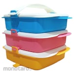 GBUplast Stackable Lunch Box Container 3 Tier with Handle and Lid (Kotak Makan)