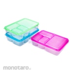 Lucky Star Lunch Box Hongkong Transparent with Colored Lid (Kotak Makan)