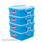 Mondoware Bella Series 4 Layers Square Stackable Lunch Box (Kotak Makan)