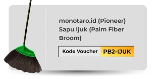 monotaro.id (Pioneer) Sapu Ijuk (Palm Fiber Broom) 1pc