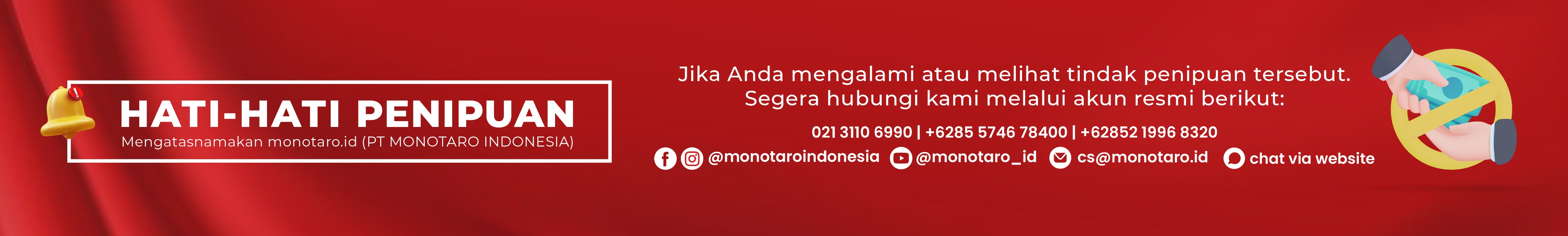 Info Penipuan Mengatasnamakan Monotaro Indonesia