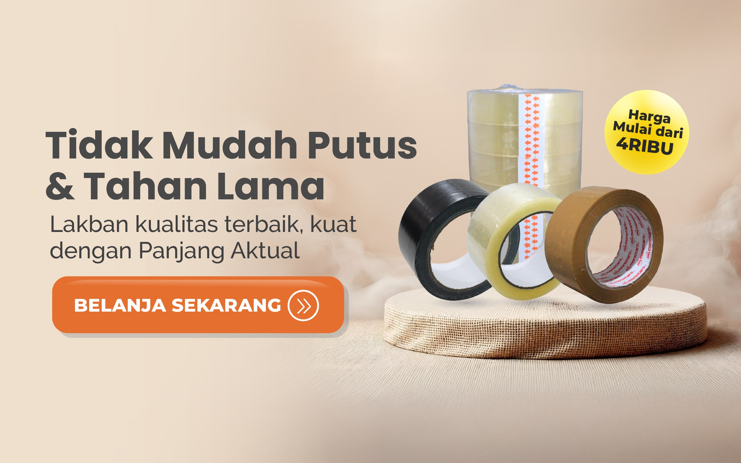 Lakban monotaro.id harga mulai dari Rp4.000,-/Roll