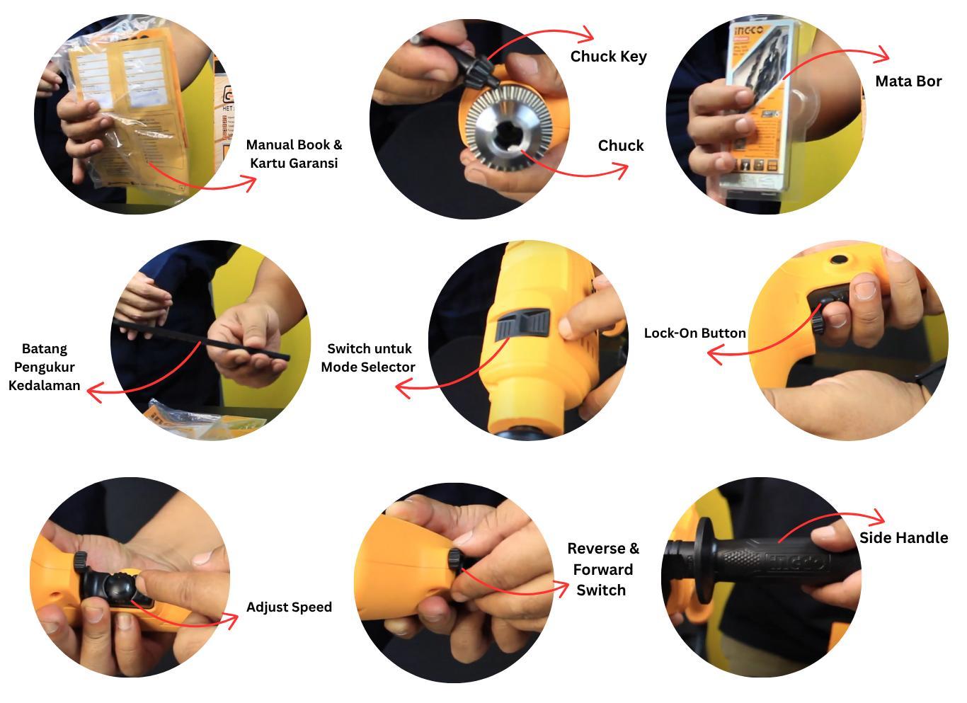 Tips Penggunaan Mesin Bor Listrik Lengkap dengan Panduan Pegangan Samping & Holesaw